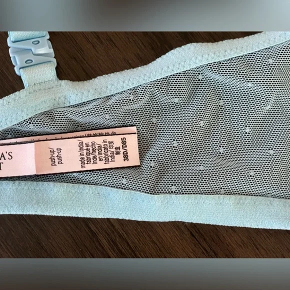 Victoria's Secret Push Up Convertible Light Blue Lace Mesh Bra - Picture 6 of 12